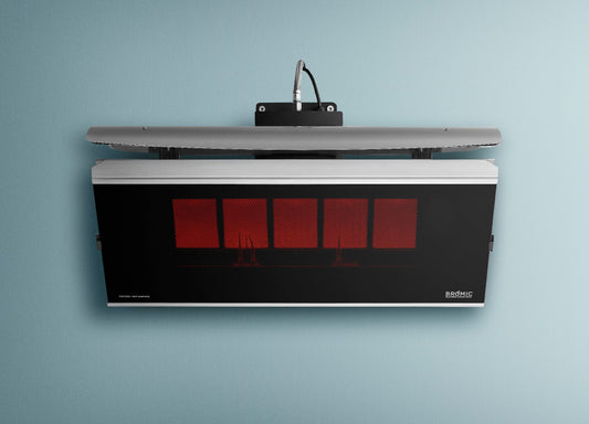 Bromic Platinum 500 Smart-Heat gas heater glowing
