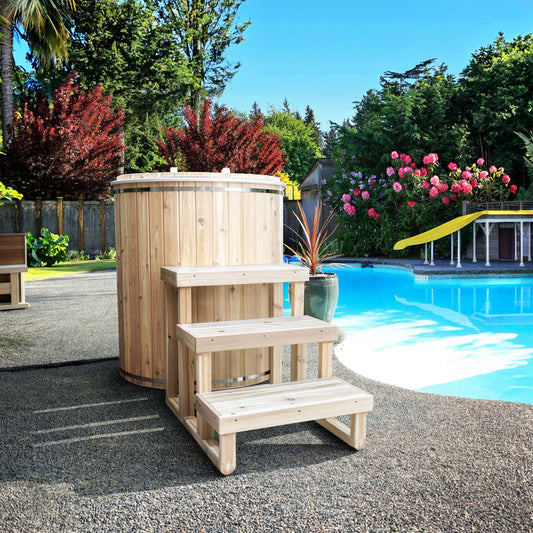 The Baltic Plunge Tub compact cedar cold plunge