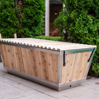 Polar plunge tub steps