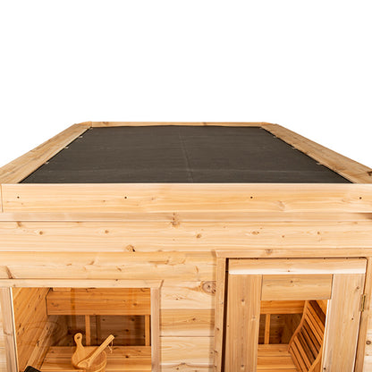 Luna sauna interior benches