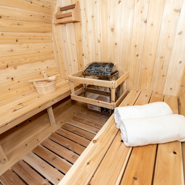 Canadian Timber Elation Barrel Sauna with flat floor