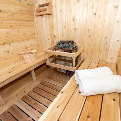 Canadian Timber Elation Barrel Sauna with flat floor
