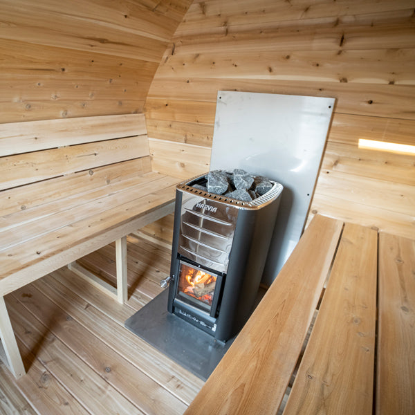 MiniPOD sauna interior benches