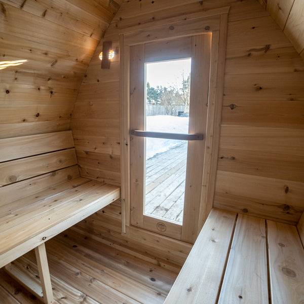 MiniPOD sauna interior detail