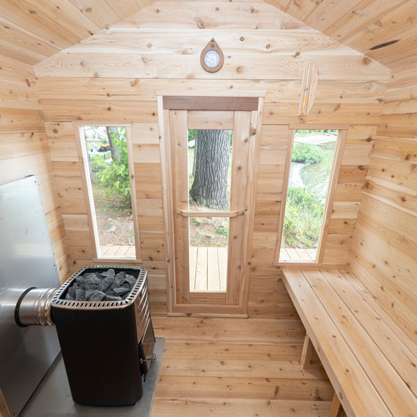 Cabin sauna interior detail