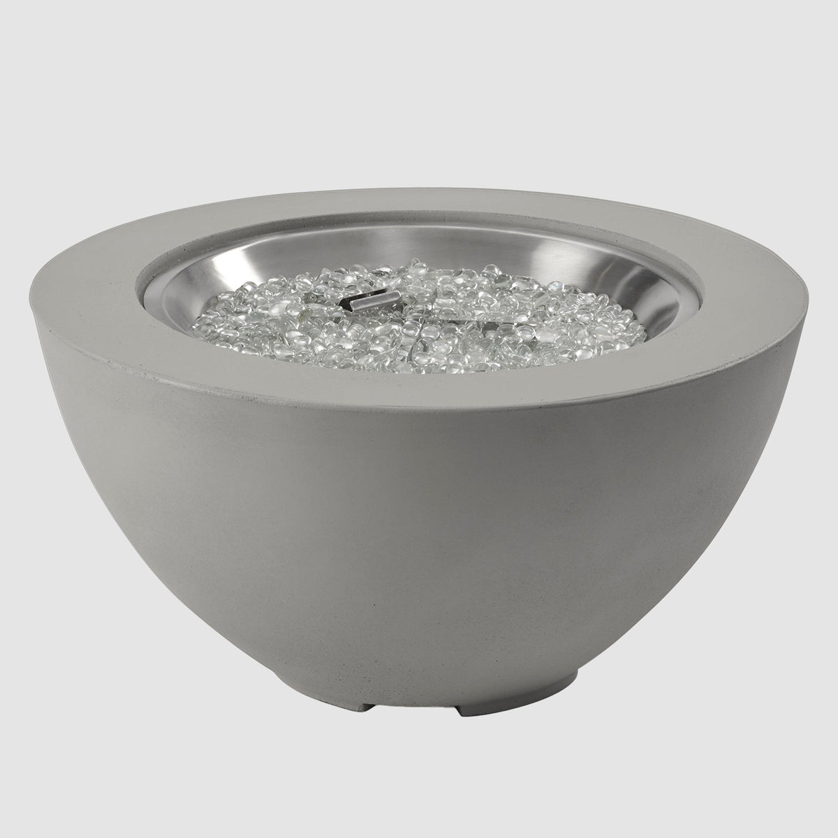 Cove concrete fire bowl natural grey
