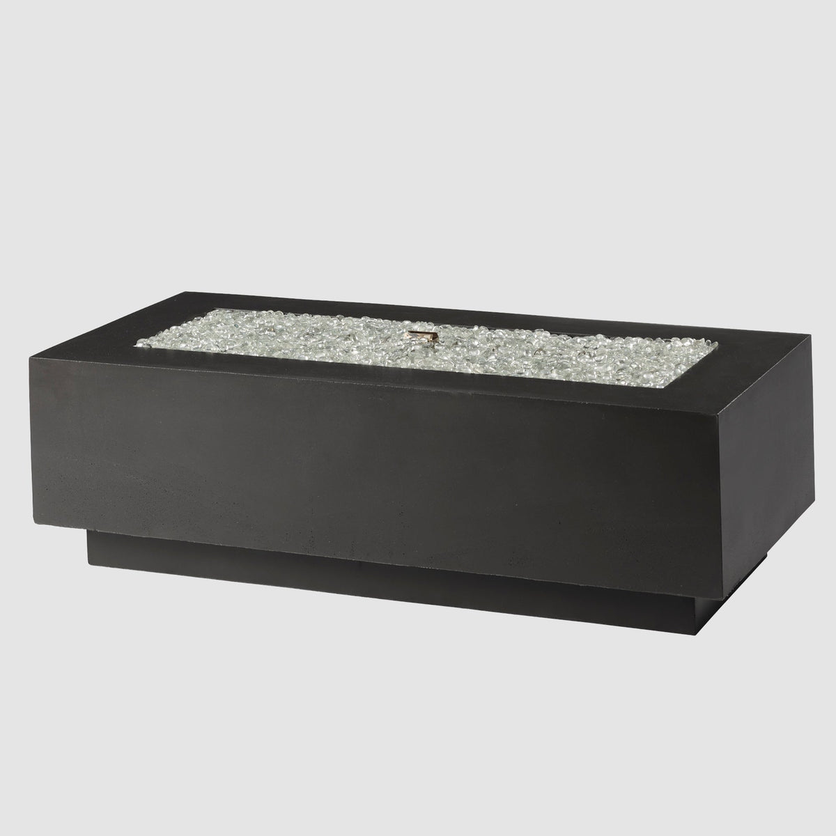 Cove 54 inch linear fire pit in Midnight Mist