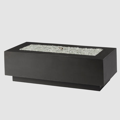 Cove 54 inch linear fire pit in Midnight Mist
