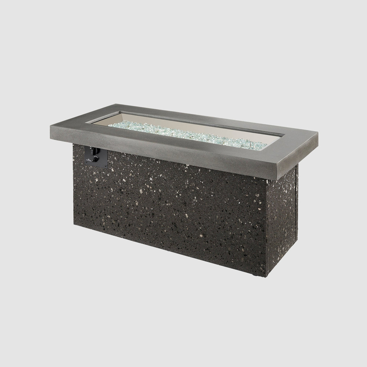 Key Largo linear fire table in Midnight Mist