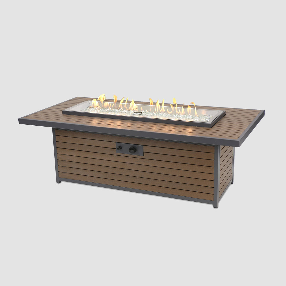 Kenwood linear chat height fire table with flame
