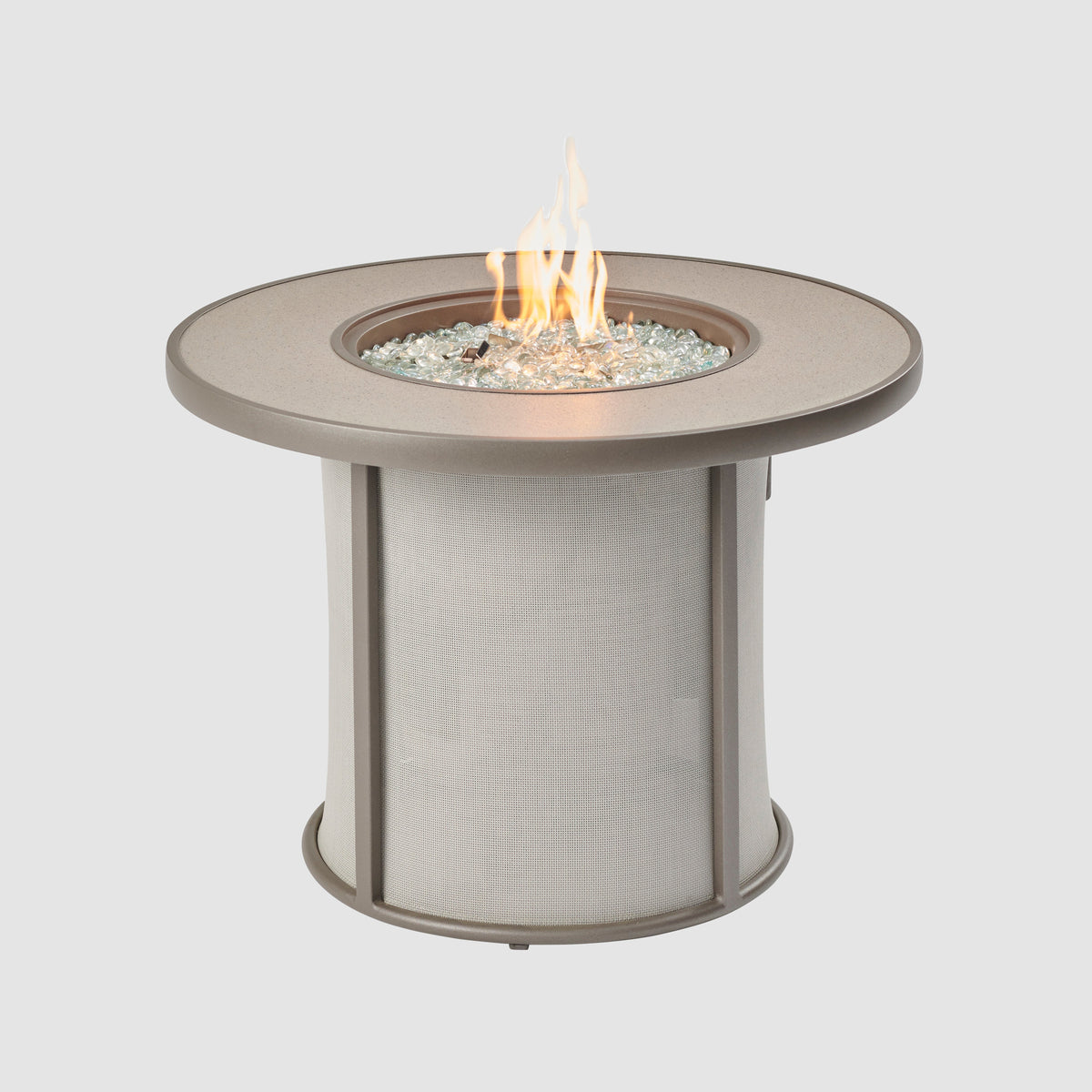 Stonefire fire table light grey finish