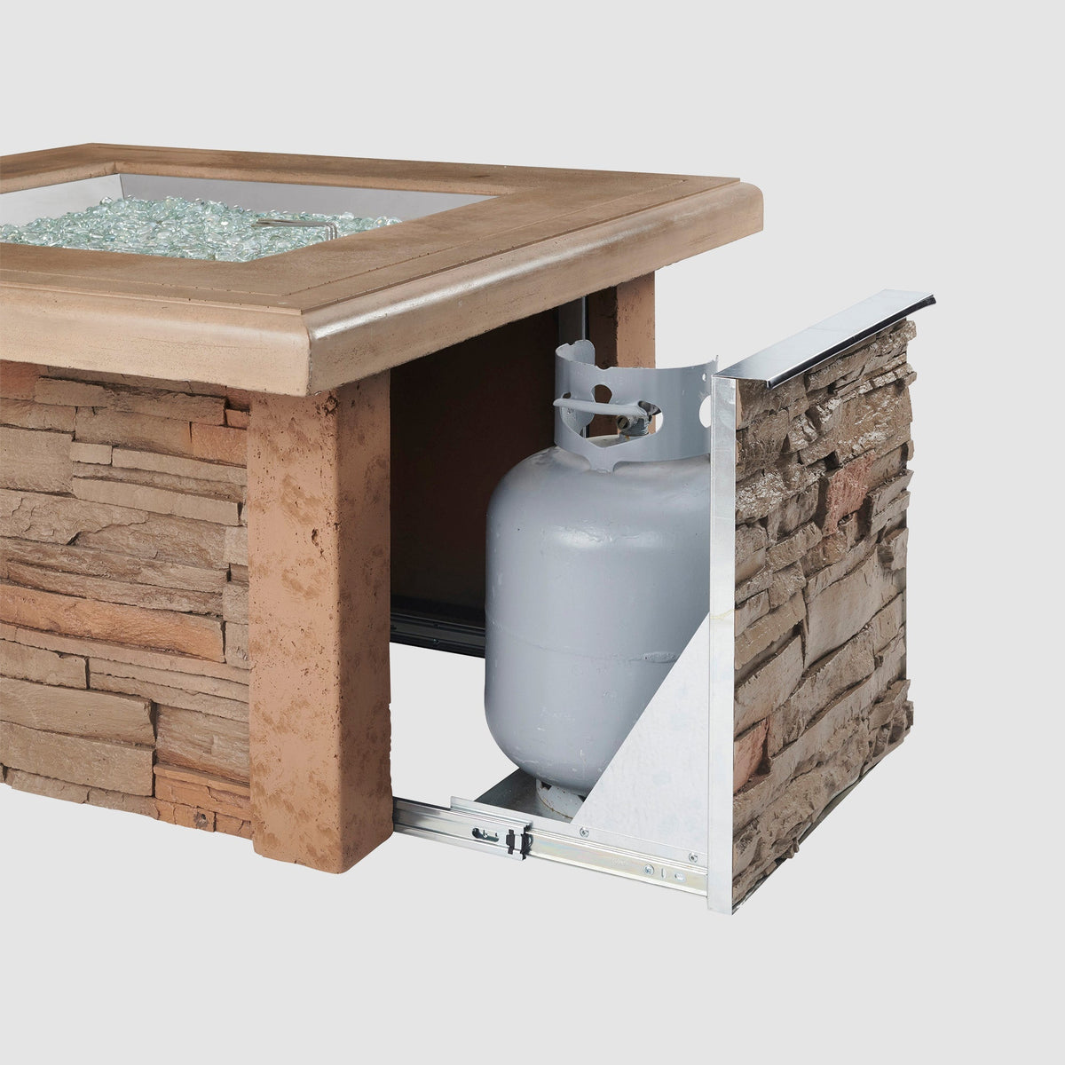 Sierra fire table propane tank slider