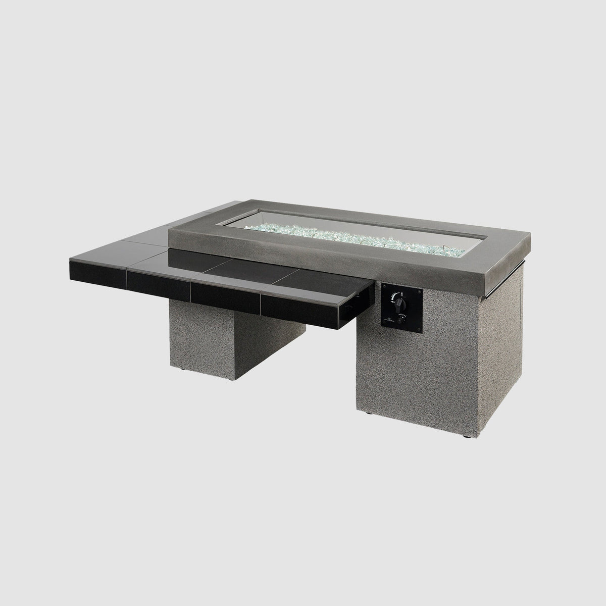 Uptown fire table black finish