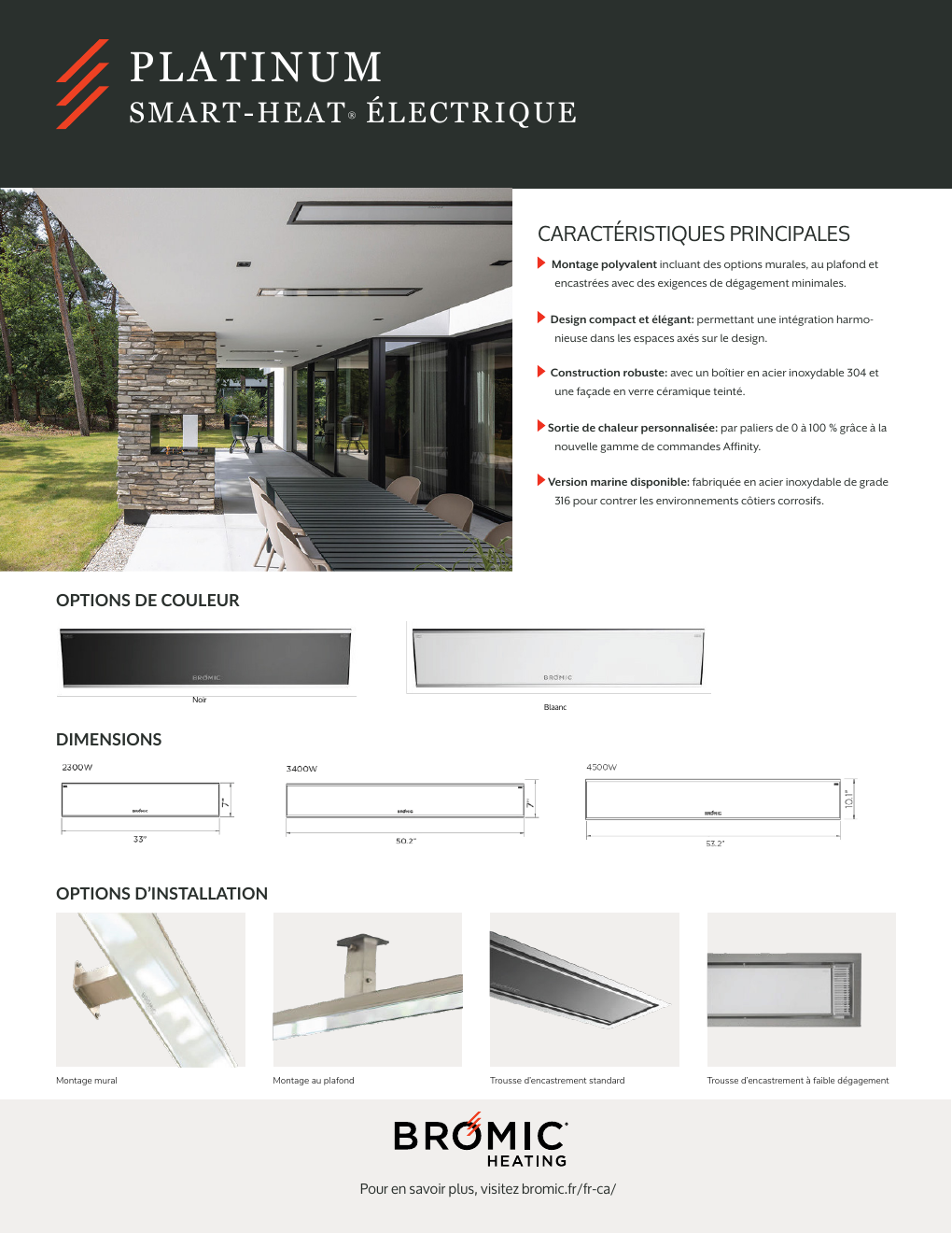 Platinum Electric dimensions and clearances sheet