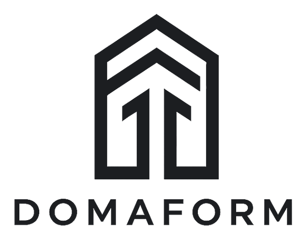 Domaform logo with house monogram