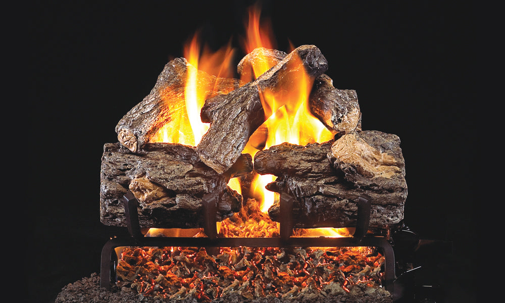 Charred Oak log set detail